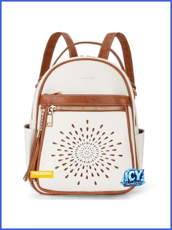 Women\'s Small PU Leather Backpack Purse Casual Travel Daypack Waterproof main image 4